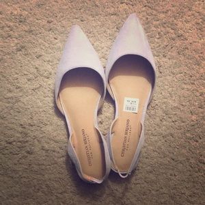 Christian Siriano lavender flats.